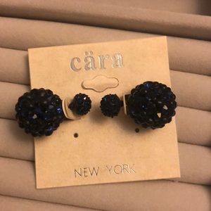 Dark blue statement Earrings